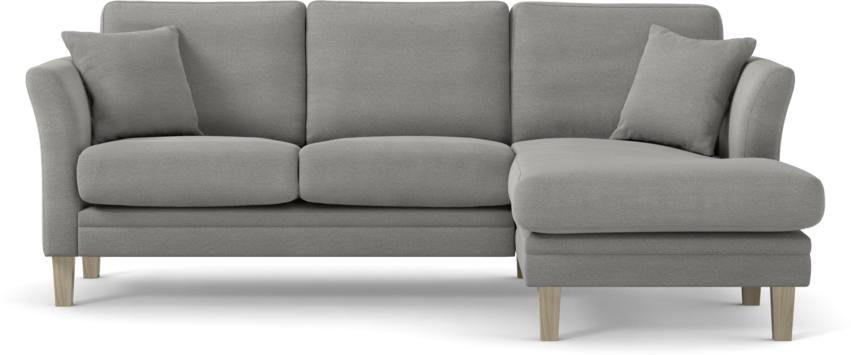 Eden - 2-sits soffa med schäslong - Grå