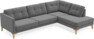 Rio - 3-sits soffa med divan höger - Grå