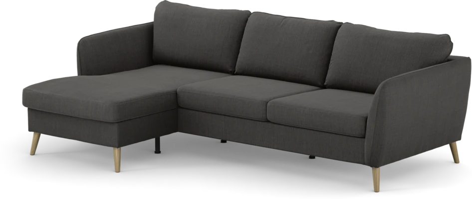 County - 3-sits soffa med flyttbar schäslong - Grå