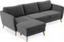 County - 3-sits soffa med flyttbar schäslong - Grå