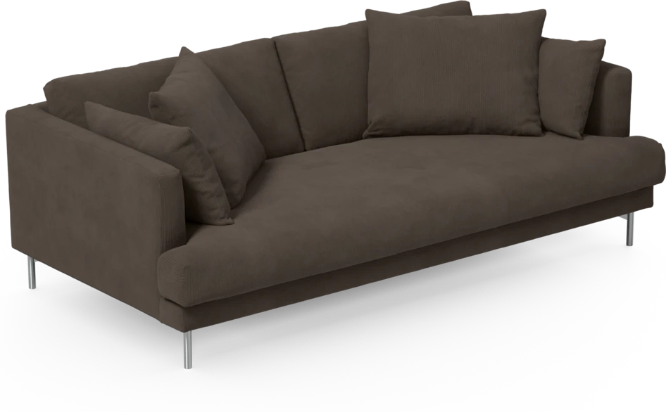 Harper - 3-sits soffa, hel dyna - Brun