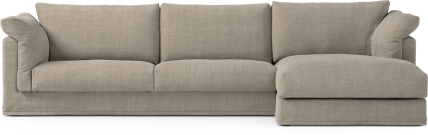 Cherrie klädsel -  3-sits med schäslong höger - Beige