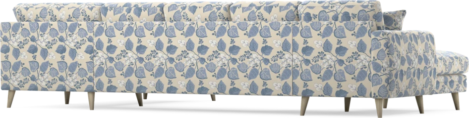 Eden - 3-sits soffa med schäslong vänster och divan höger - Flerfärgad