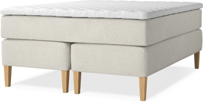 Delux Exclusive - Kontinentalsäng, dubbelsäng med bäddmadrass - Beige