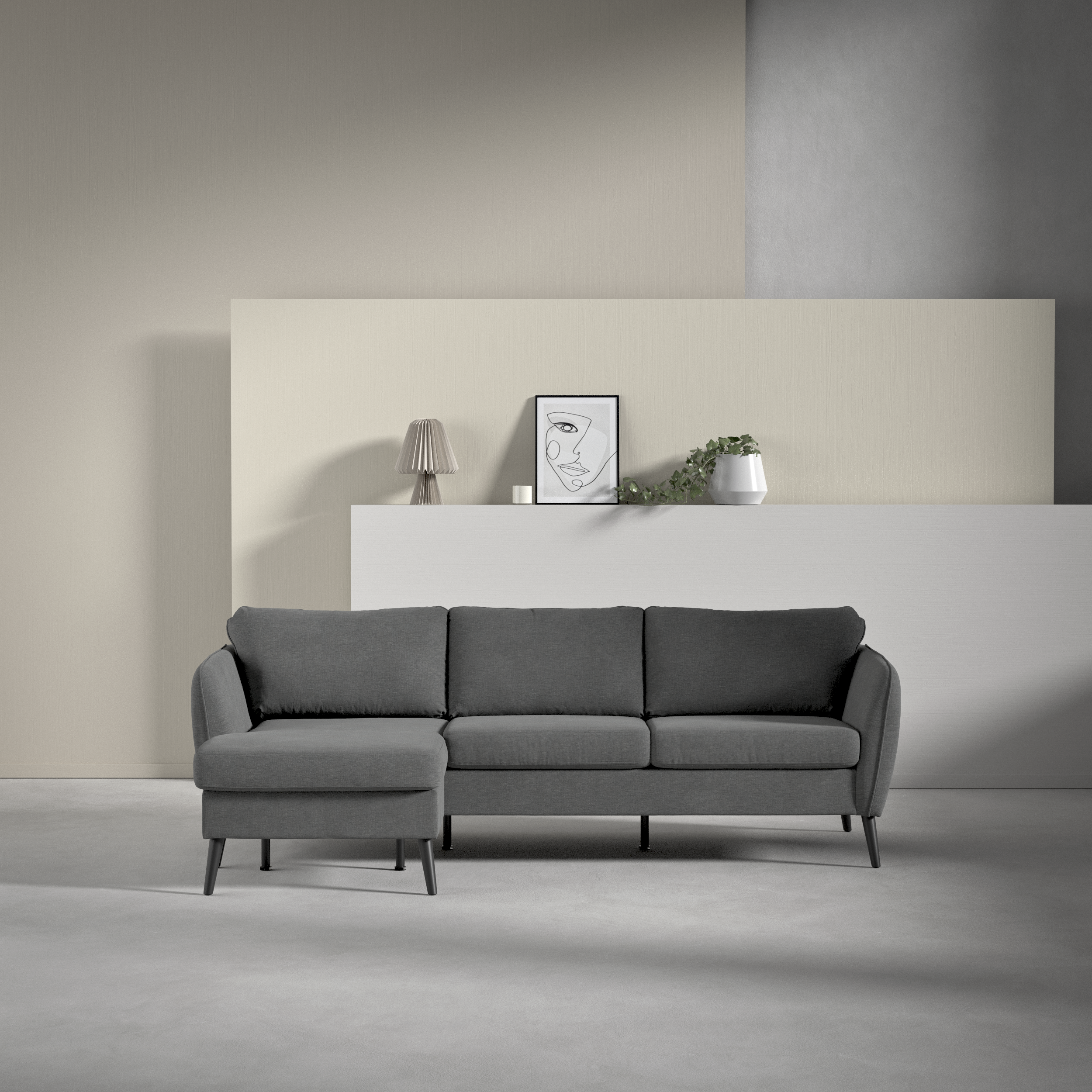 County - 3-sits soffa med flyttbar schäslong - inspiration