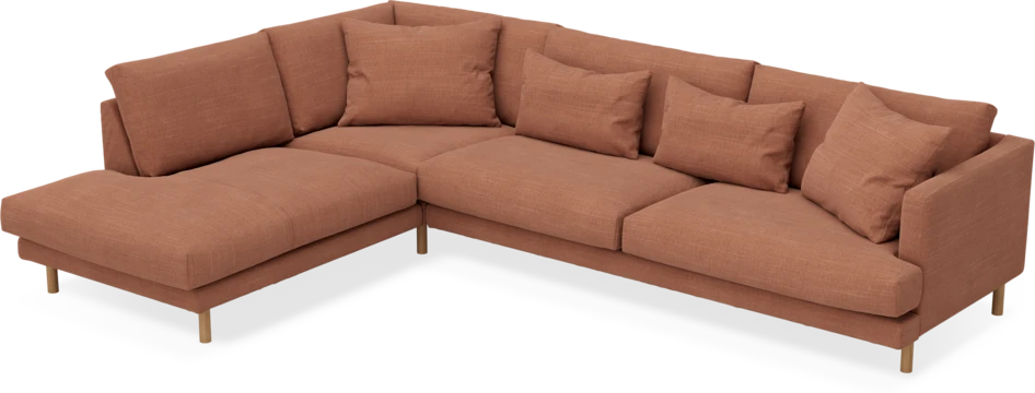 Harper - 3-sits soffa med divan vänster - Orange