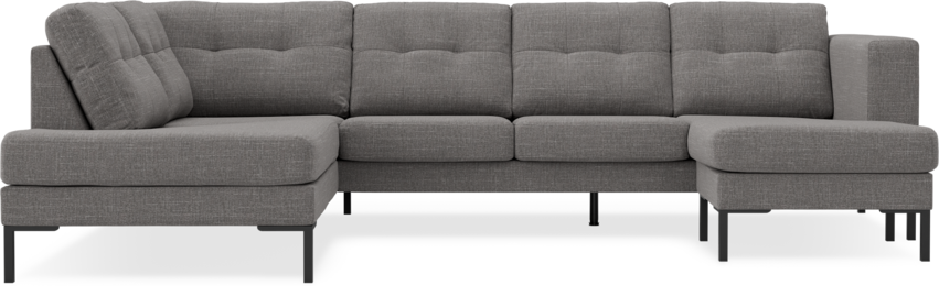 Rio - 3-sits soffa med divan vänster och schäslong höger - Grå