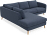 Madison - 2-sits soffa med divan vänster - Blå