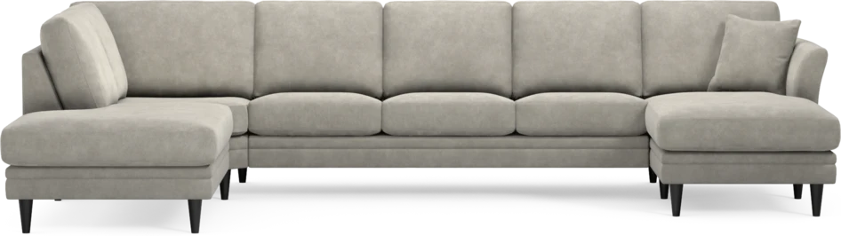 Eden - 3-sits soffa med divan vänster och schäslong höger - Grå