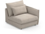 Pieces - 1-sits med armstöd höger - Beige