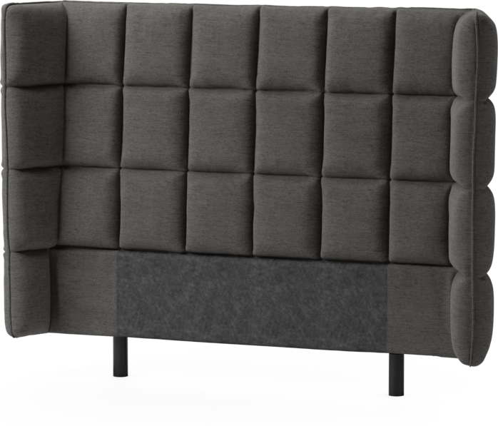 Delux Rutig - Sänggavel, 120-180 cm - Grå