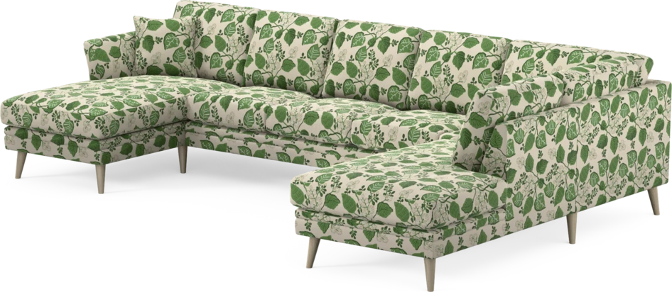 Eden - 3-sits soffa med schäslong vänster och divan höger - Flerfärgad