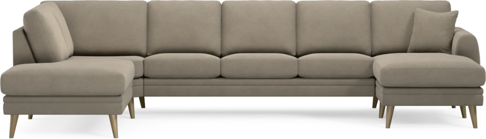 Eden - 3-sits soffa med divan vänster och schäslong höger - Beige