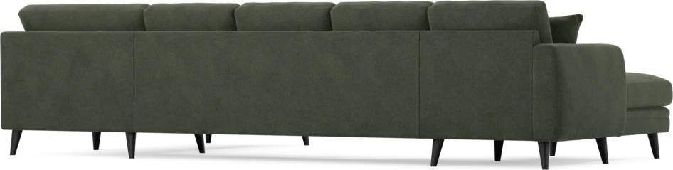 Eden - 3-sits soffa med schäslong vänster och divan höger - Grön
