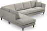 Eden - 3-sits soffa med divan - Grå