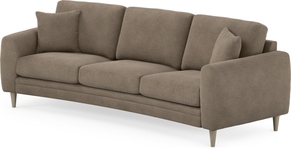 Eden - 3-sits soffa svängd - Brun