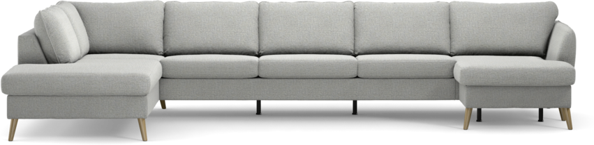 County - 4-sits soffa med divan vänster och schäslong höger - Grå