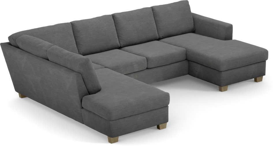 Friday - 3-sits soffa med divan vänster och schäslong höger - Grå