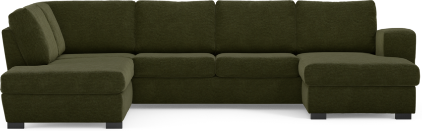 Friday - 3-sits soffa med divan vänster och schäslong höger - Grön