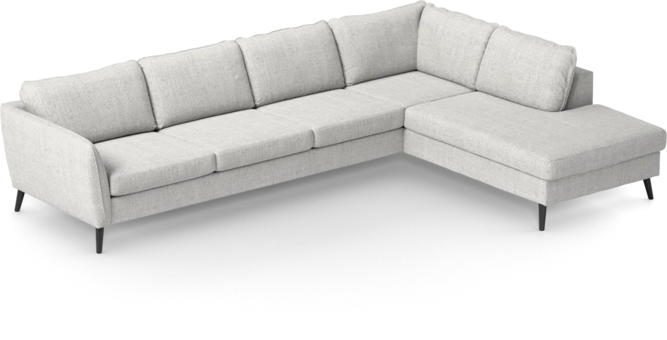 County - 3-sits soffa med divan höger - Grå