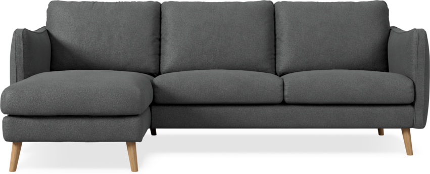 Madison Lux - 2-sits soffa med schäslong vänster - Grå
