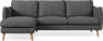 Madison Lux - 2-sits soffa med schäslong vänster - Grå