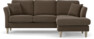 Eden - 2-sits soffa med schäslong - Brun
