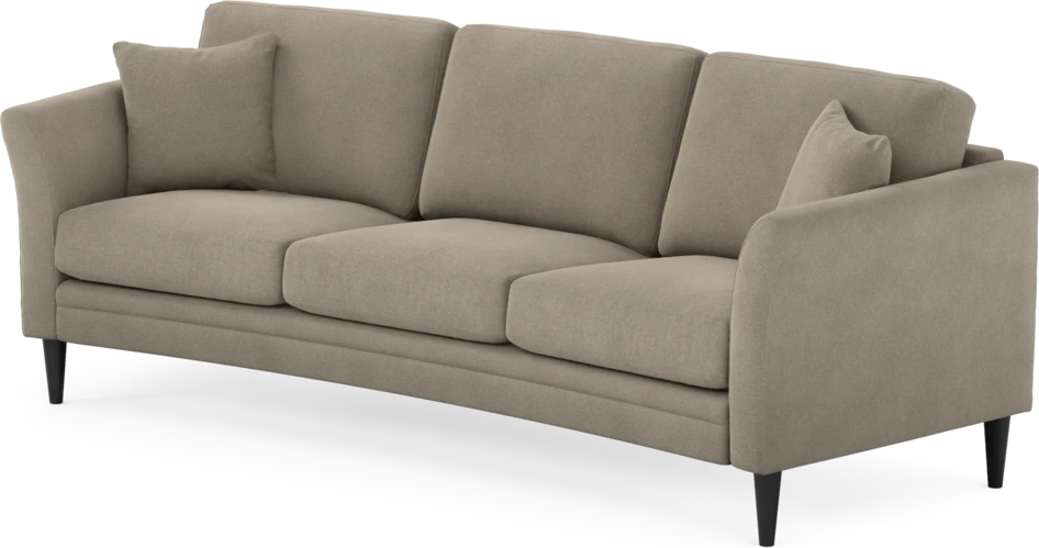 Eden - 3-sits soffa svängd - Beige