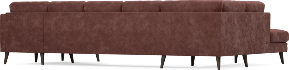 Eden - 3-sits soffa med divan vänster och schäslong höger - Röd