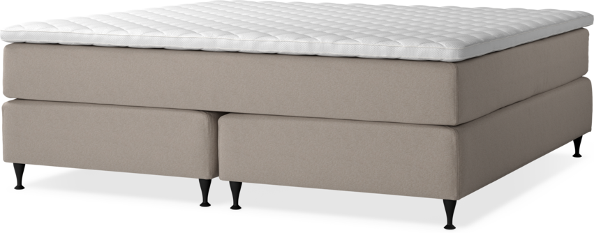 Delux Exclusive - Kontinentalsäng, dubbelsäng med bäddmadrass - Beige