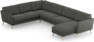 Bridge - Hörnsoffa, 2+3-sits med schäslong höger - Grå