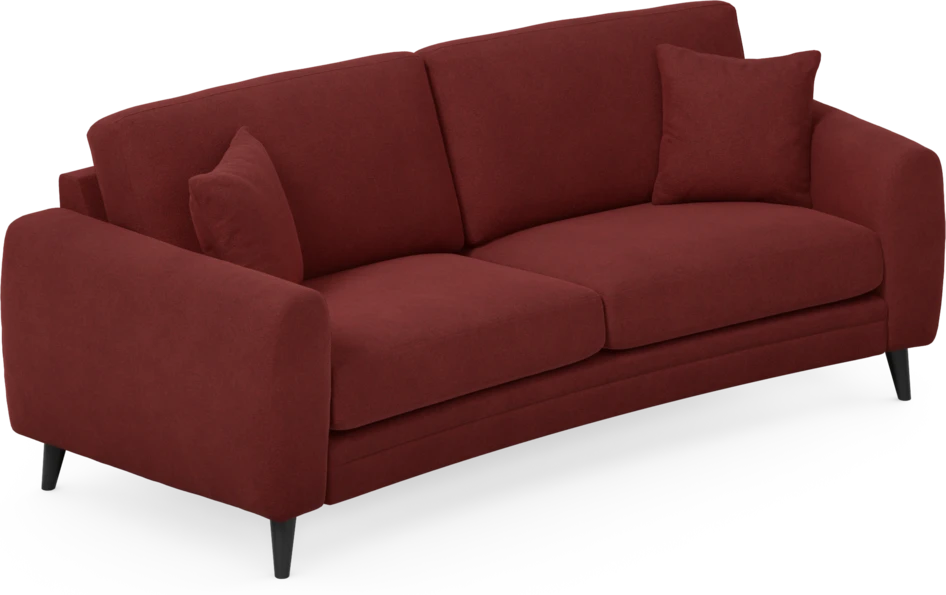 Eden - 2,5-sits soffa svängd - Röd
