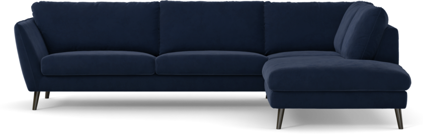 Madison Lux - 3-sits soffa med divan höger - Blå