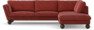 Madison Lux - 3-sits soffa med divan höger - Rosa