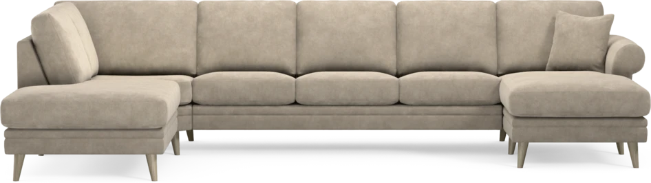 Eden - 3-sits soffa med divan vänster och schäslong höger - Beige