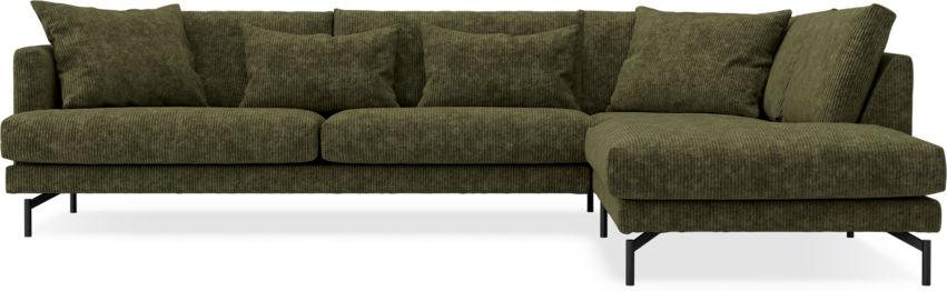 Harper - 3-sits soffa med divan höger - Grön