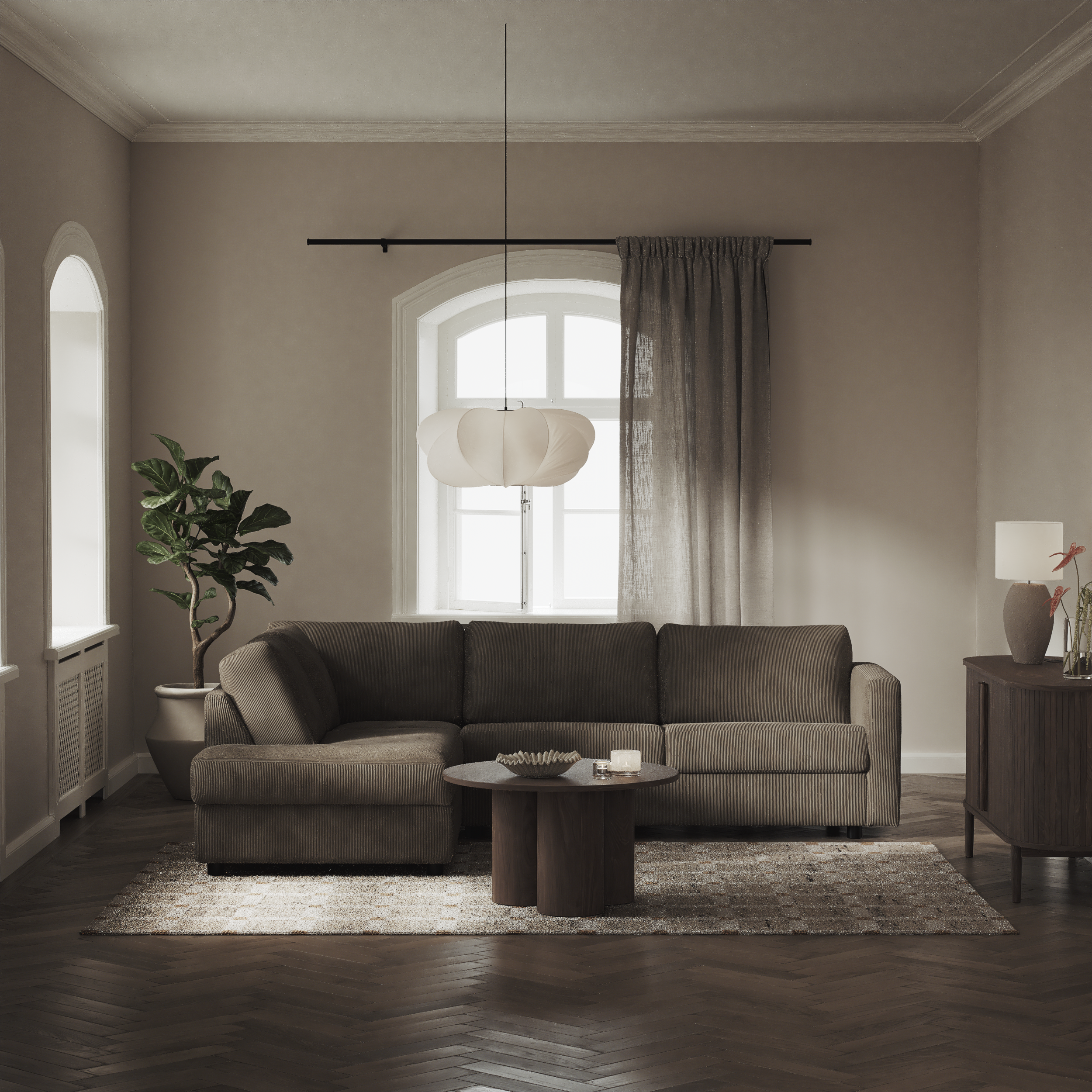 Lindö, Bäddsoffa 2,5-sits med divan