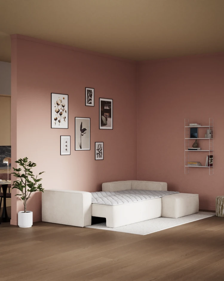 Ide - Bäddsoffa 3-sits med schäslong höger - inspiration
