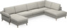Bridge - 3-sits soffa med schäslong vänster och divan höger - Grå