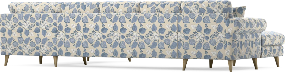 Eden - 3-sits soffa med schäslong vänster och divan höger - Flerfärgad