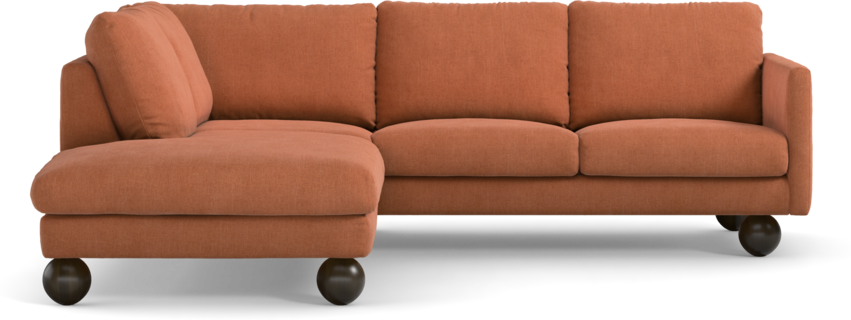 Madison Lux - 2-sits soffa med divan vänster - Orange