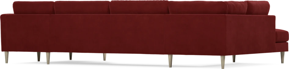 Bridge - 3-sits soffa med divan vänster och schäslong höger - Röd