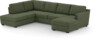 Friday - 3-sits soffa med divan vänster och schäslong höger - Grön