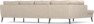 County - 3-sits soffa med divan vänster - Beige