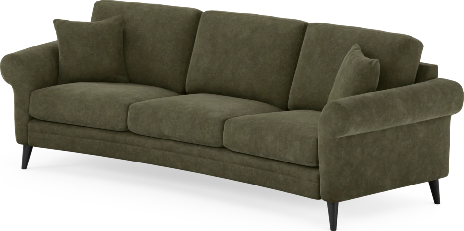 Eden - 3-sits soffa svängd - Grön