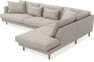 Harper - 3-sits soffa med divan höger - Grå