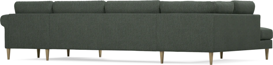 Bridge - 3-sits soffa med divan vänster och schäslong höger - Grön