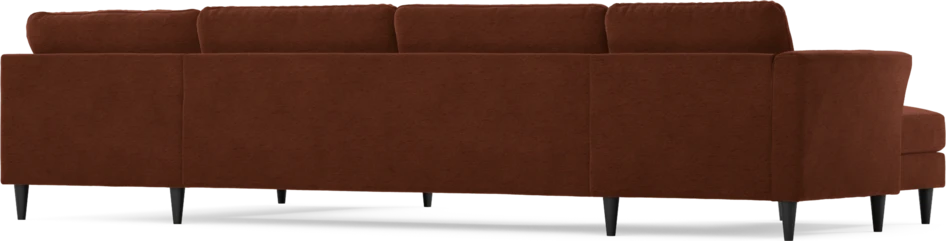 Bridge - 3-sits soffa med schäslong vänster och divan höger - Orange