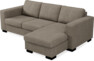 Nevada - 3-sits soffa med flyttbar schäslong - Brun