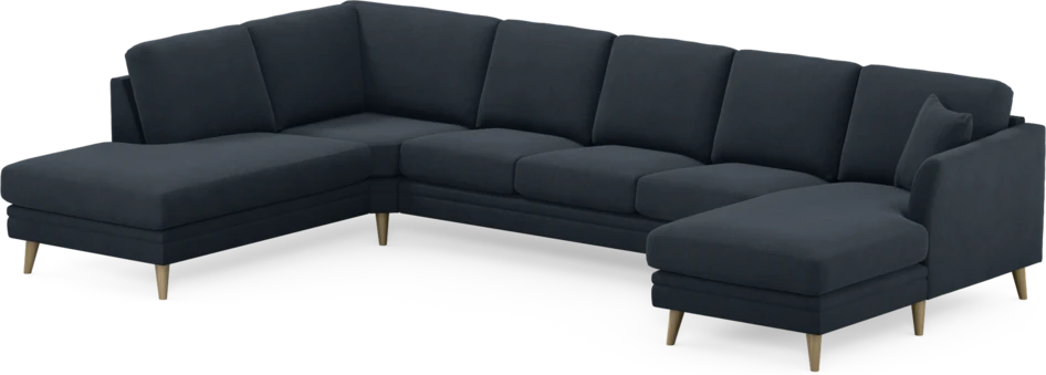 Eden - 3-sits soffa med divan vänster och schäslong höger - Blå